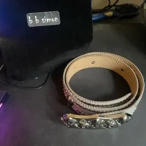 B.B. Simon | Accessories | Bb Simon Grey Double Studded  display picture 2